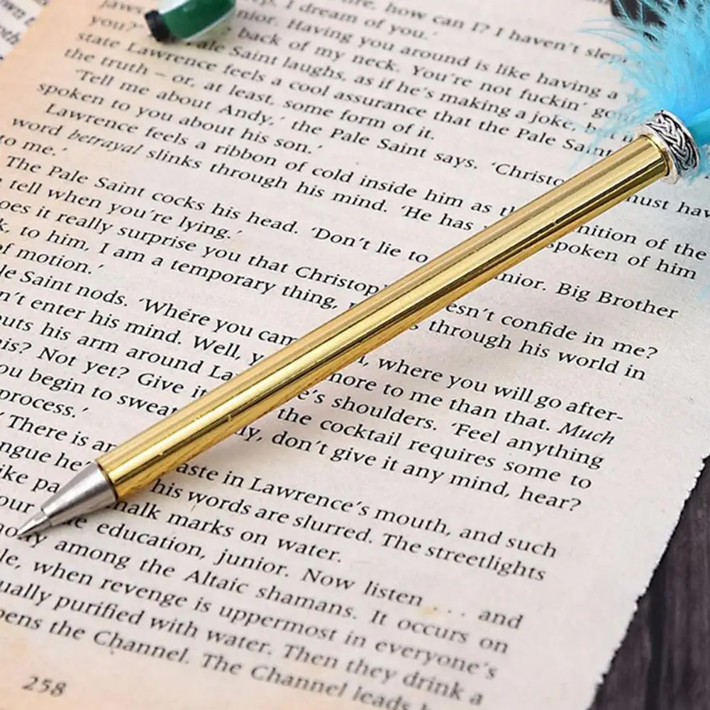 1Pcs Creative Feather Ballpoint Pen Fashion Business Gifts Student School Stationery Office Supplies Souvenir Writing Pen