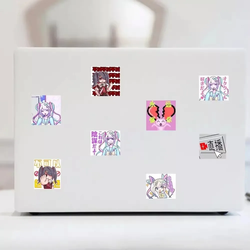 56 قطعة أنيمي مرساة فتاة ملصق لعبة شخصية المطر آمي تشان لطيف الديكور جراب هاتف السفر الأمتعة سكيت الشارات هدية