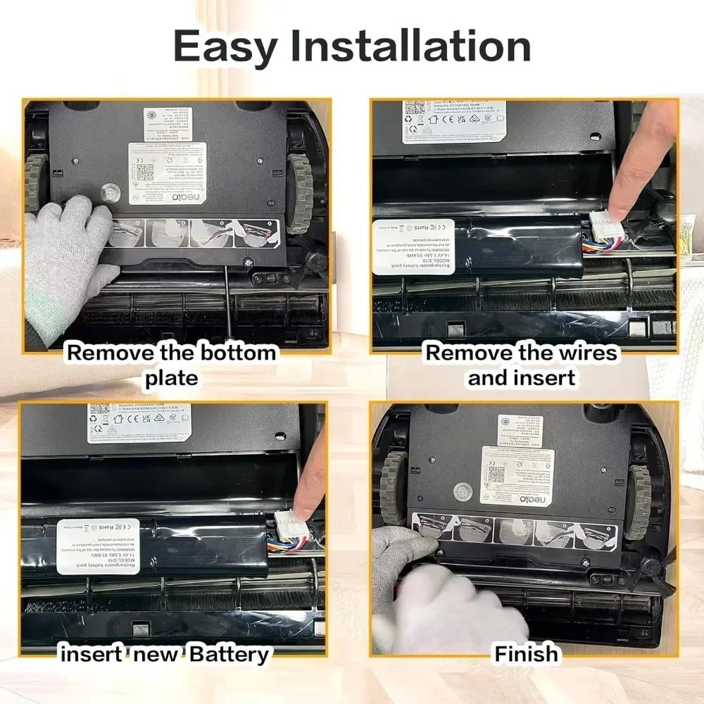 6500mAh Replacement for Neato Battery Neato D8 D9 D10 945-0356,945-0373,905-0596 Robotic Vacuum Cleaners Li-Ion 14.4V Battery