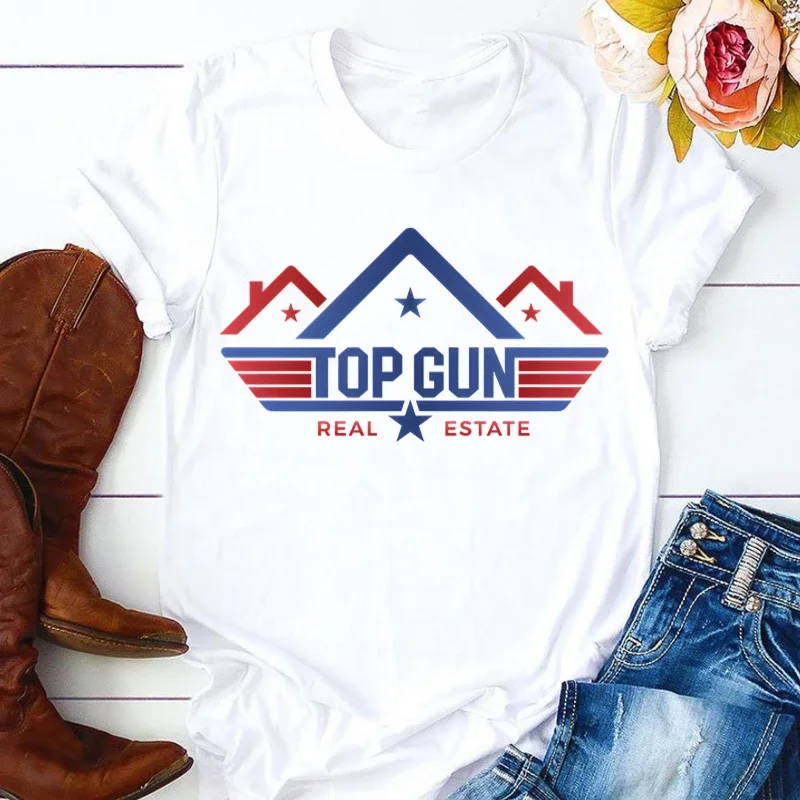 Camiseta Gun Maverick Goose para mulher, tops Harajuku, gráfico feminino, estilo coreano, kawaii, drop ship
