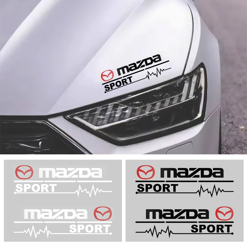 

2Pc Car Rearview Mirror Badge Stickers Emblem Decal Auto Accessories For Mazda 2 3 6 ATENZA 3 BK BL 5 CR CW 6 II GH CX-7 ER MX-5