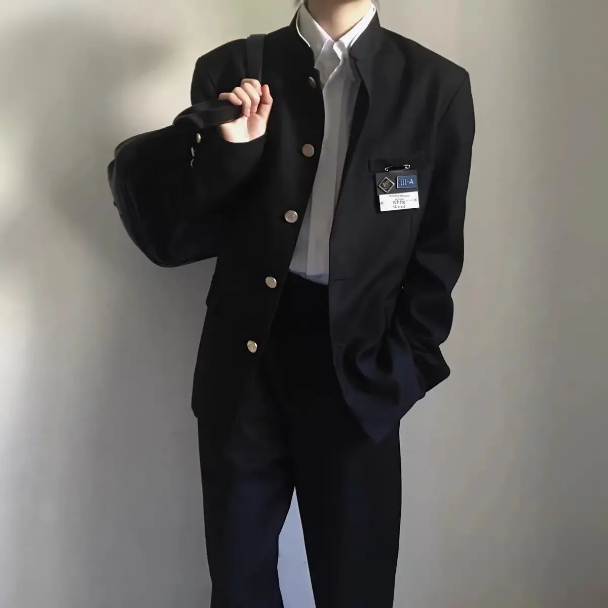 Zhongshan Suit Japanese Style School Uniform Dk Outfit Men's Streetwear Western-style Clothes Cotton Blazers For All Seasons