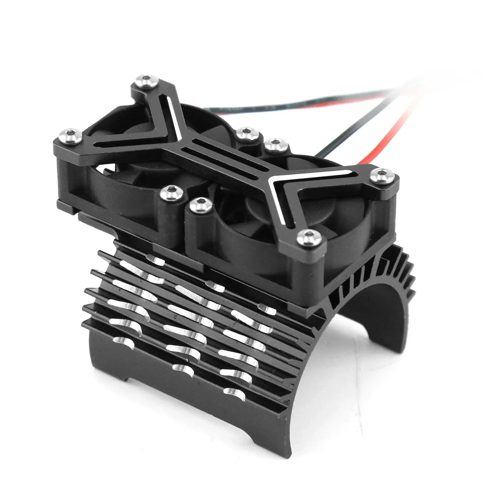 Motor-Kühlkörper, Dual 20000 U/min, Lüfter 40–42 mm, kompatibel mit 1/7 1/8 Arrma Traxxas RC Car Fit 4068 4074 4082 4268 4274 Motoren