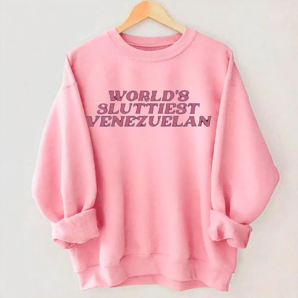 Sudadera Venezuelan regalos Venezuelan cuello redondo suéter divertido hombres mujeres Sudadera con capucha hombro caído invierno primavera sudadera ropa