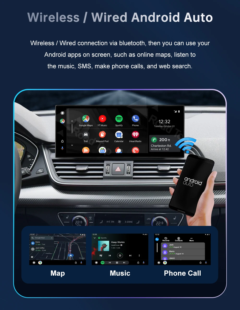 12,3 Zoll Multimedia-Display-Touchscreen für Audi Q5 MIB 2018-2019 Airplay Miracast Funktion Wireless Carplay Android Auto – Detail 8