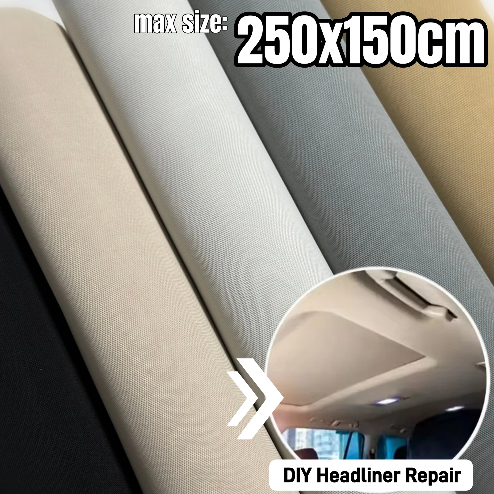 

Foam-Backed Fabric for Car Upholstery Headliner Lining Cloth Auto Interior Modification RV Renovations Sky Fabrics Sold By Meter