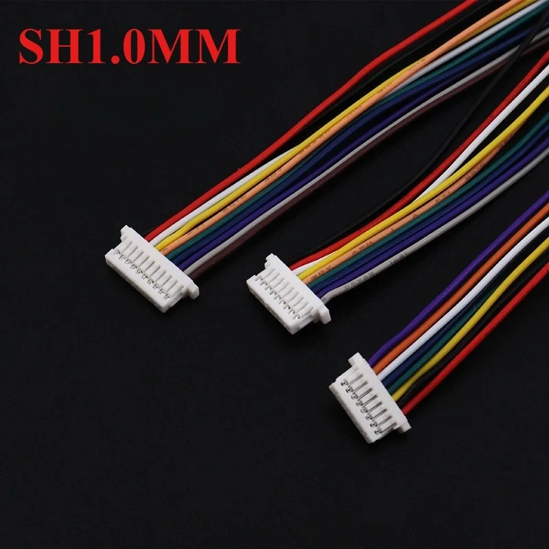 

10PCS SH 1.0 Wire Cable Connector DIY SH1.0 JST 2/3/4/5/6/7/8/9/10 Pin Electronic Line Single Connect Terminal Plug 28AWG 20cm