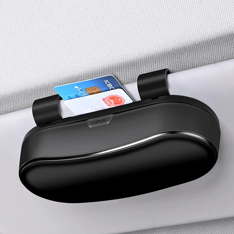 Car Sun Visor Glasses Case Anti-Scratch Sunglasses Storage Box Glasses Holder Organizer Universal for 99% Car Models