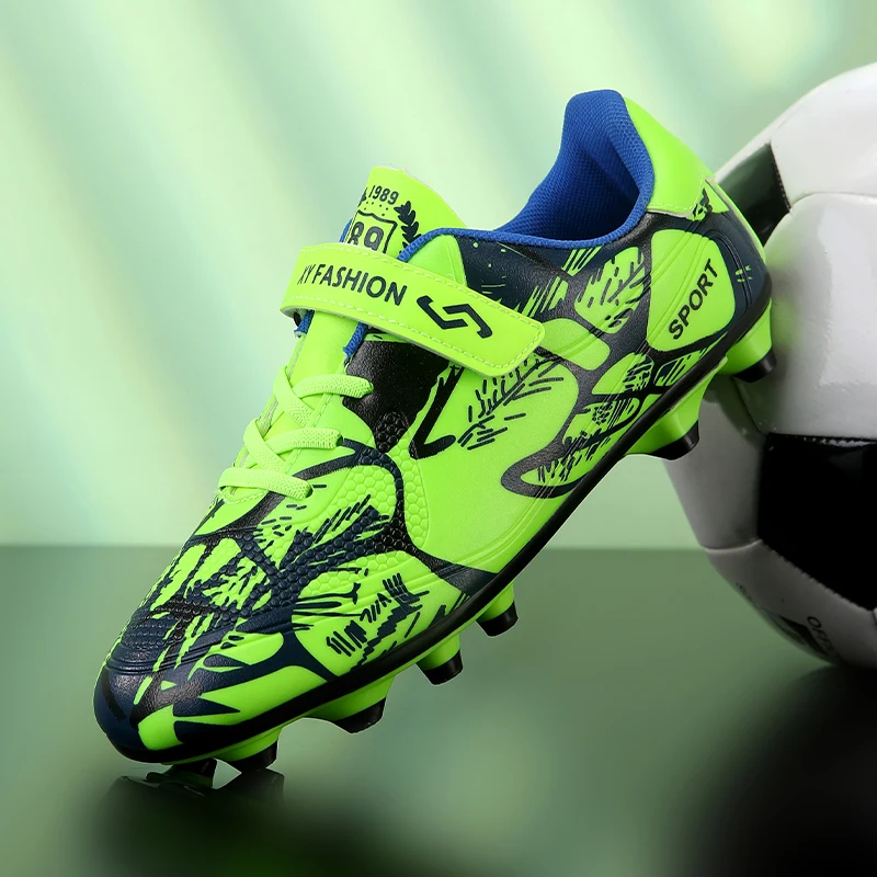 

Детские футбольные бутсы с нескользящей подошвой AG/FG, дышащие кроссовки для футзала, уличные футбольные кроссовки до щиколотки