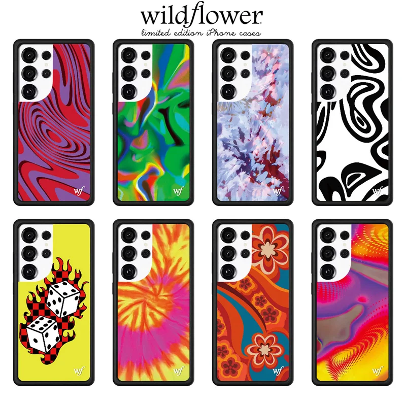 Wildflower Red Roses Phone Case For Samsung S23 S24 Ultra S25 Ultra  S26 Ultra Wildflower Floral Daisy Shockproof Babk Cover﻿﻿