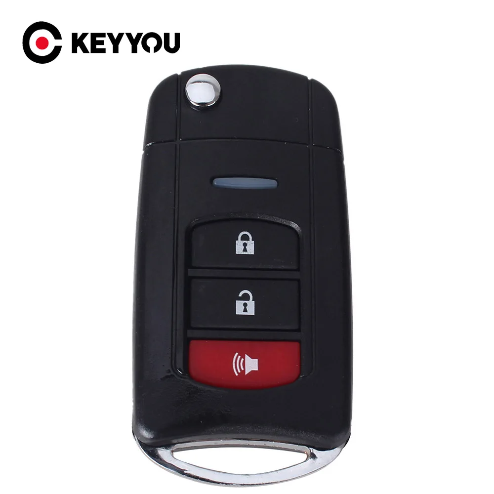 

Новинка, запасной чехол KEYYOU 10X для автомобильного ключа, модифицированный раскладной чехол с 3 кнопками и дистанционным управлением для Toyota