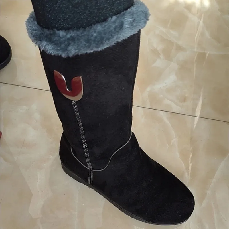 

Fashion Winter Boots for Women Fluffy Fur Snow Boots Mid-calf Winter Boot Side Zip Mid-calf Cotton Shoes Women Platform Booties