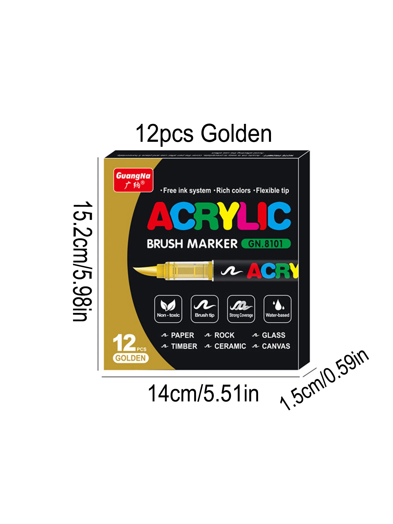 12-240 Color/Box Professionelles Künstlermarker-Set – Soft-Tip-Zeichnung, gerade Linie, flüssige Acrylmarker, DIY Graffiti Art Painti – Detail 17