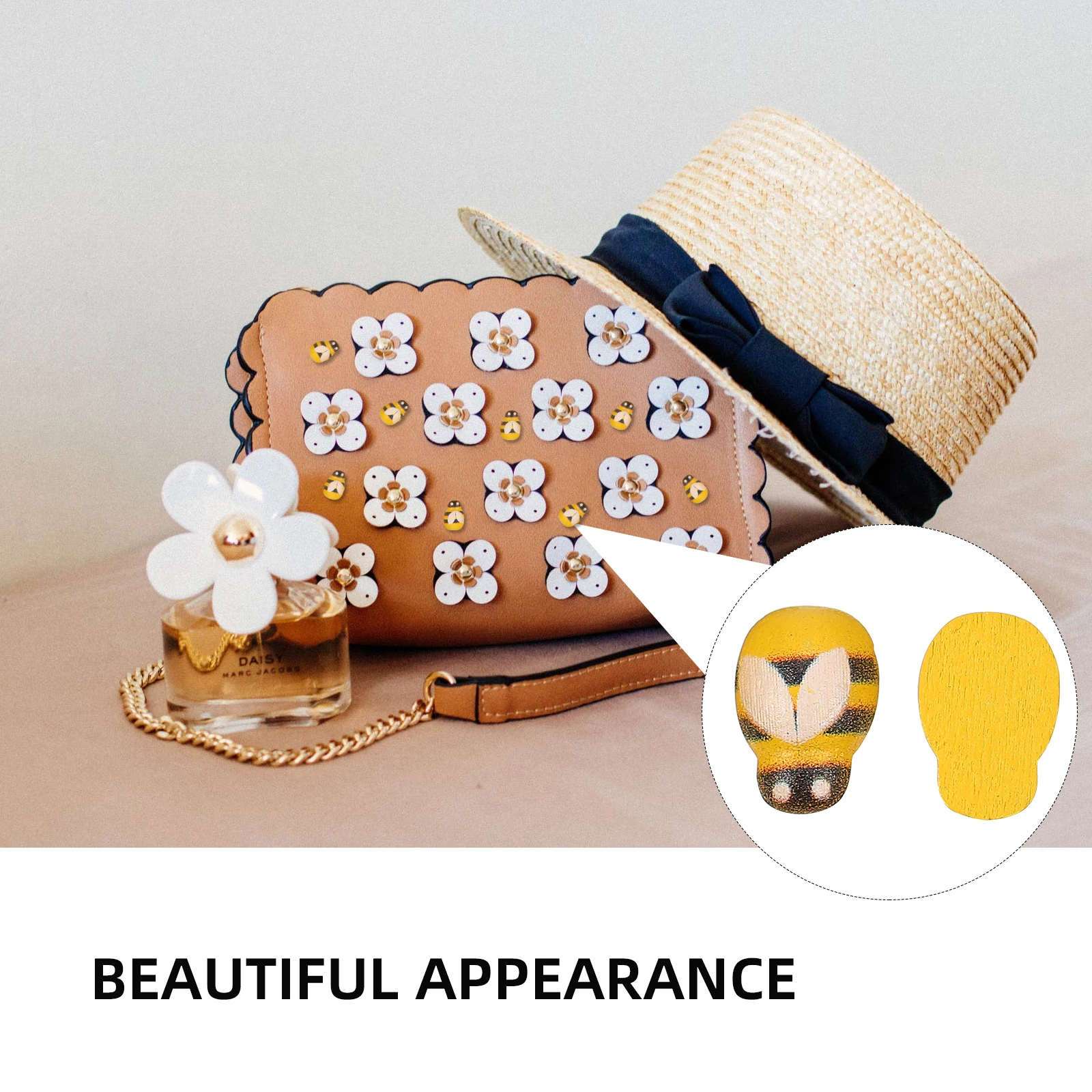 

200 Pcs Moss Micro Landscape Decoration Mini Wooden Bee Micro-landscape Cake Bees Orange Shaped Ornament Embellishments Child