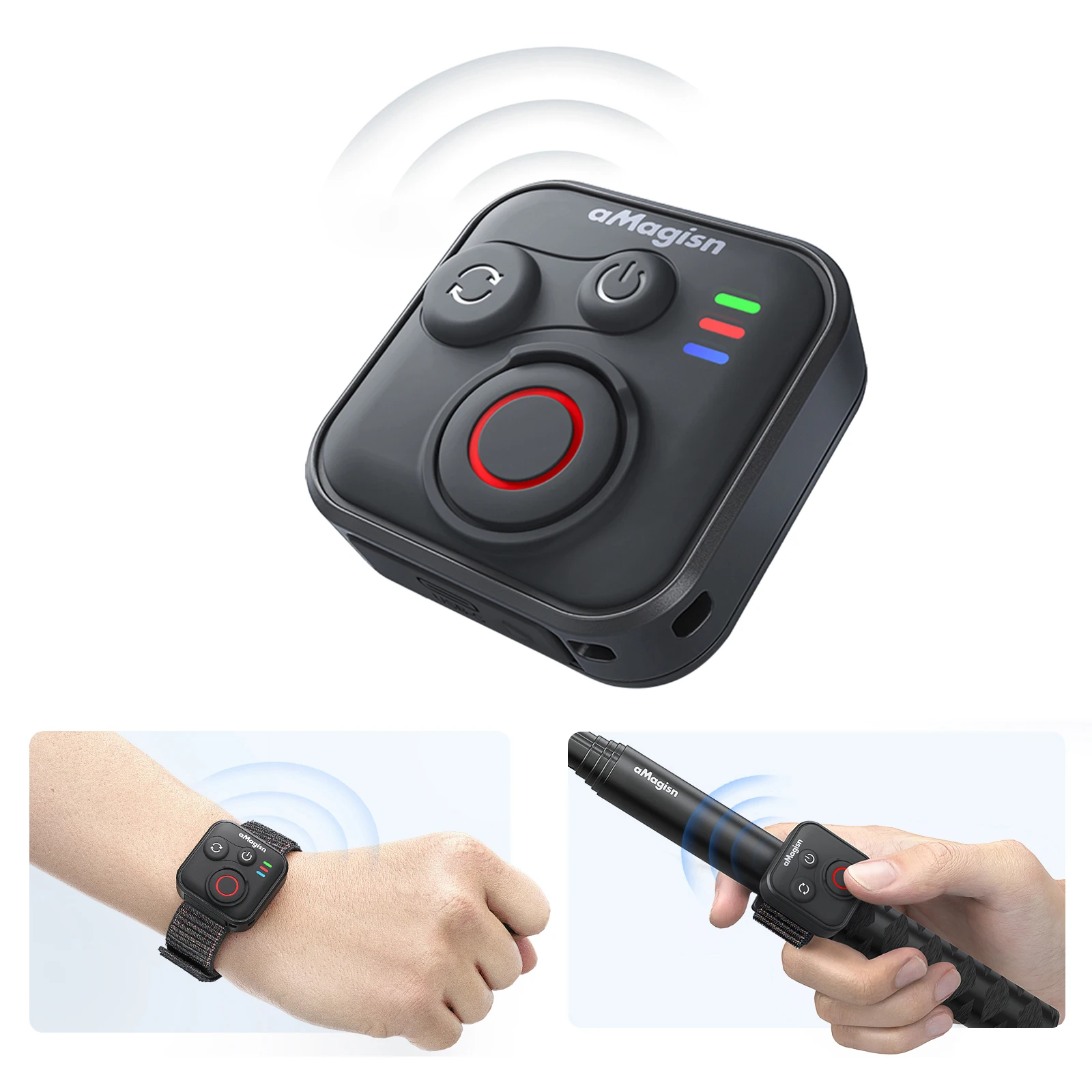 Multifunctional Wireless Shooting Controller with Wrist Strap BT Remote Control Camera Controller for Sport Camera Accessories