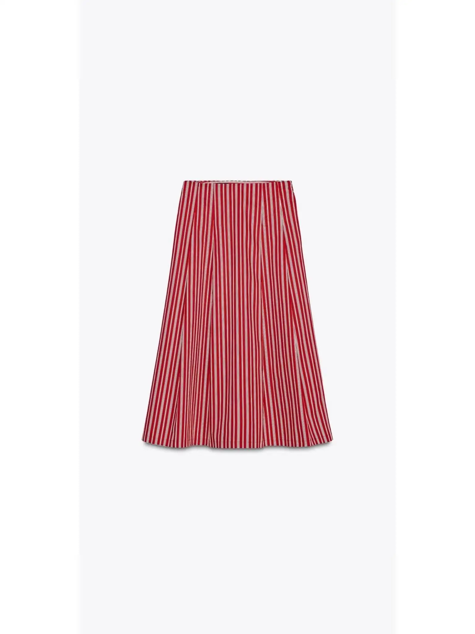 

Spring Summer New Sweet Striped Women's Dr High Waist Midi Skirt A-Line Loose Fit Polyester Fiber Casual Versatile Sle