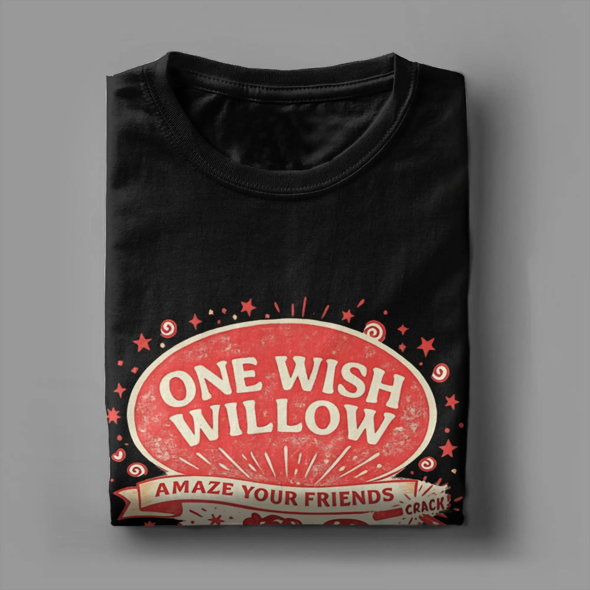 Creative One Wish Willow Obsession 2026 Horrorfilm T-Shirt für Herren, Rundhalsausschnitt, reine Baumwolle, kurzärmelig, Übergröße – Detail 4
