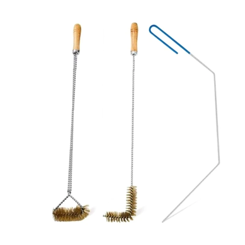 3 pezzi strumenti per pulizia della friggitrice spazzola per pulizia della friggitrice a forma l asta pulizia della