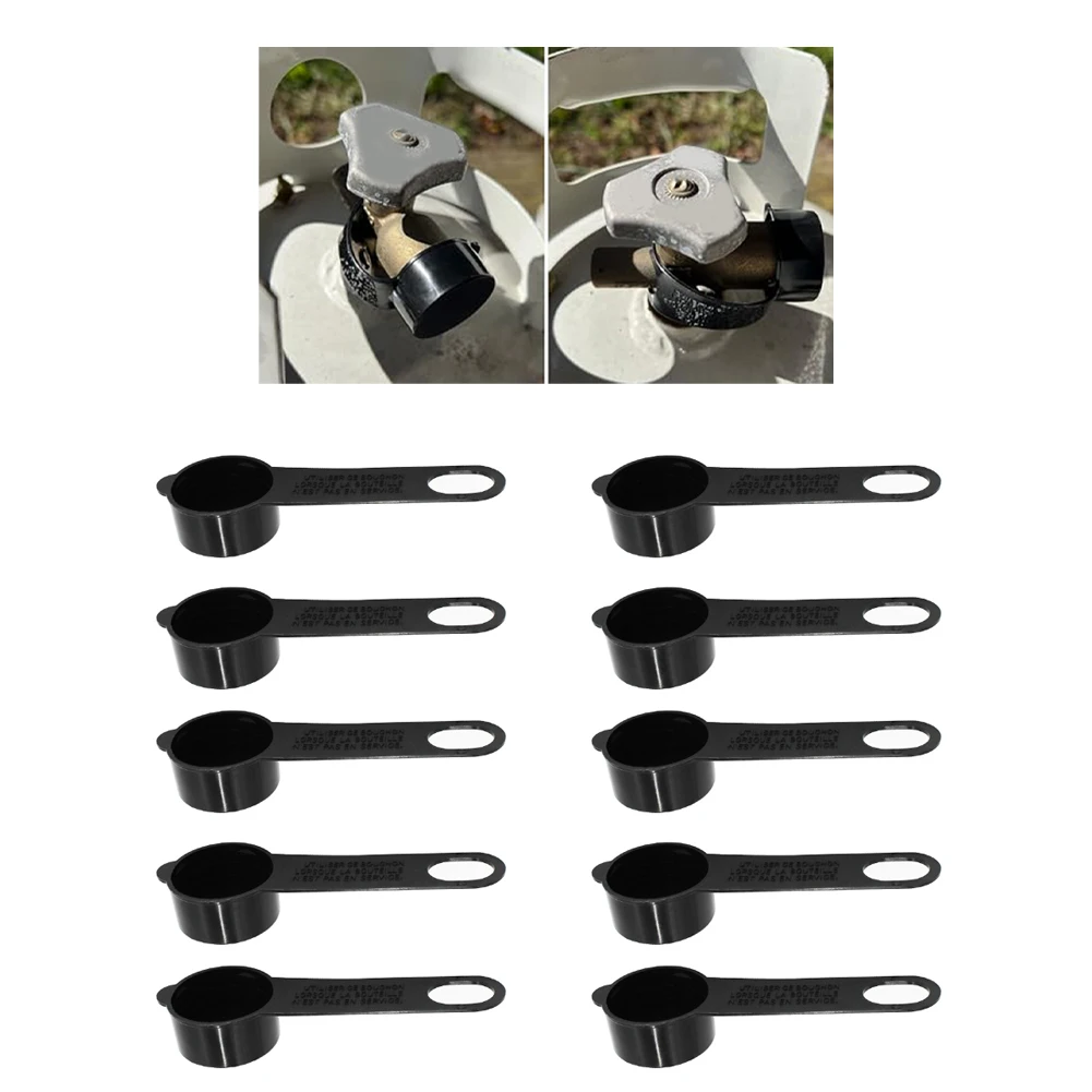 For QCC Propane Adapter Thread Cap 10 Pack Plastic Dust Cover 1.32 in Inner Diameter for Propane Cylinder Valve Safety