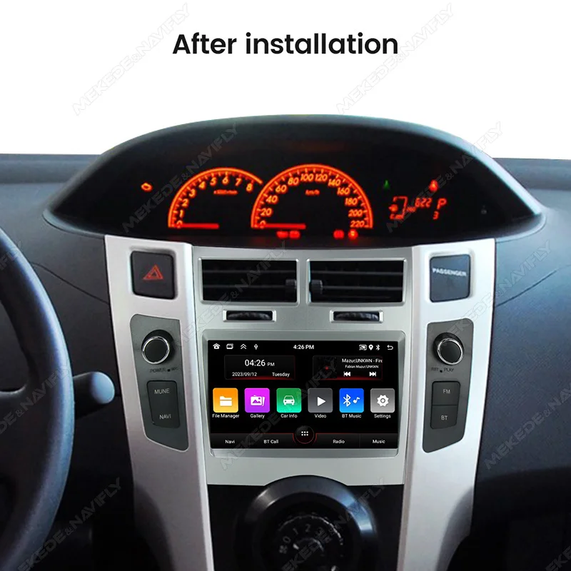 CarPlay Android 13 Auto Car Android Stereo 2GB 32G Multimedia Car Radio GPS WiFi RDS For Toyota Yaris XP90 Vitz Platz 2005-2012