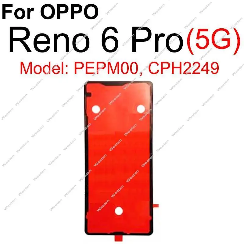 For OPPO Reno 5 6 7 8 Pro+ Plus 7Z 7Lite 8Z 8Lite 5G Back Battery Cover Adhesive Rear Housing Battery Cover Sticker Replacement