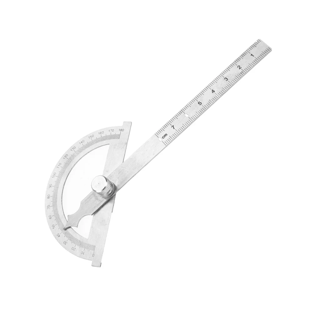 Angle Finder Ruler Stainless Steel Angle Finder 0-180 Degree Stainless Steel Protractor Goniometer Angle Finder Gauge 15cm Ruler