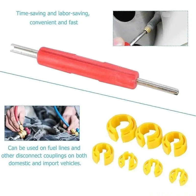 J0MA 16Pcs Oil Line Removal Tool Auto Air Conditioner Hose Quick Disconnect Repair Tool Remover Tool
