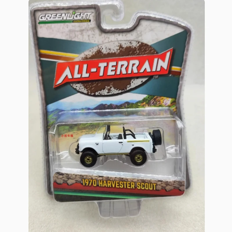 Greenlight Diecast 1:64 Hitch & Tow 30-1970 Harvester Scout met Utility Trailer Legering Model Auto Collectie Display Speelgoed Geschenken