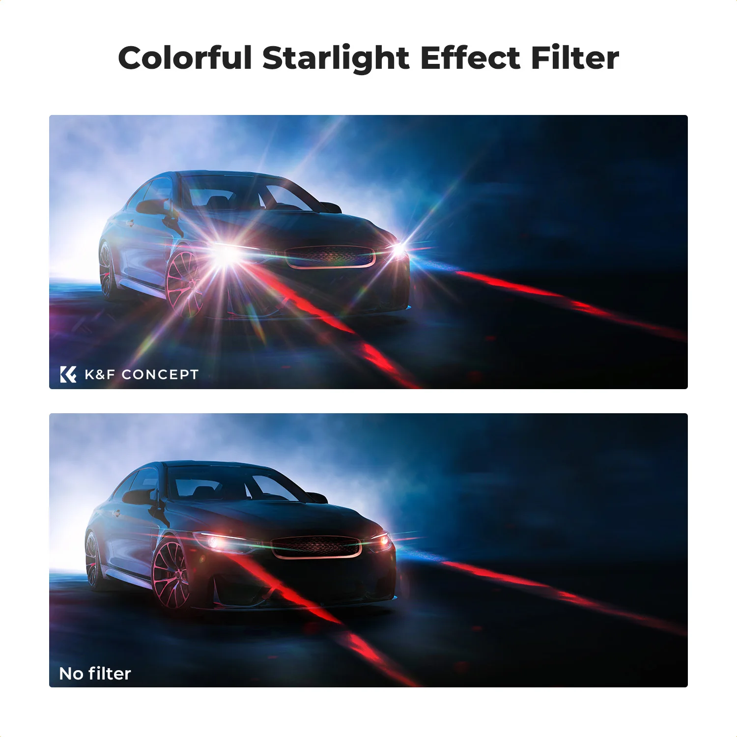 K&F Concept 49-82mm Colorful Streak Filter Starlight Dreamy Creative Special Effects Optical Glass Lenses Filter For Nikon Canon