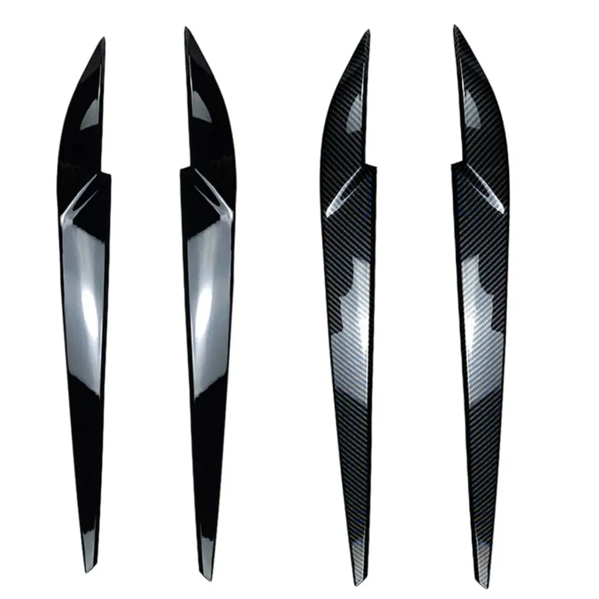 لسيارات BMW X5 X6 F15 F16 زوج سيارة الجبهة العلوي الحاجب الجفن ملصقات رئيس ضوء المصباح الديكور تقليم الحواجب 2014-2018 #3