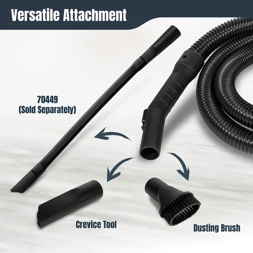 Kit de accesorios para aspiradoras en seco y húmedo de 6 piezas con herramienta para hendiduras flexible para limpieza de taller y coche