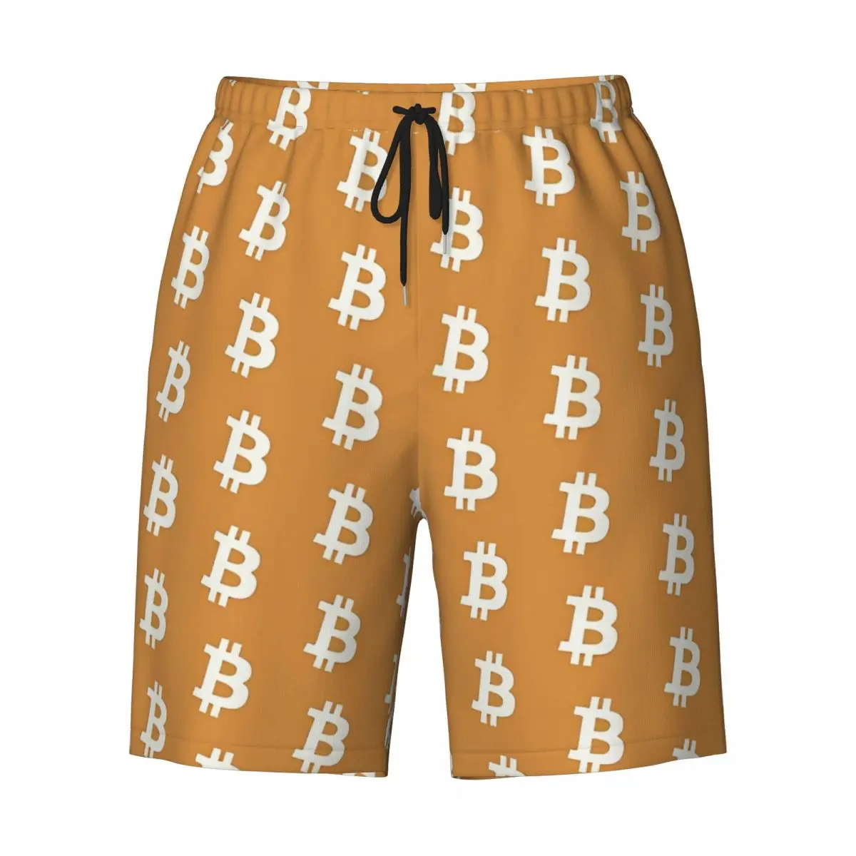 Bitcoin Cryptocurrency Board Shorts Summer Bitcoin BTC Y2K Funny Beach Short Pants Men Sports Fitness Quick Drying Swim Trunks