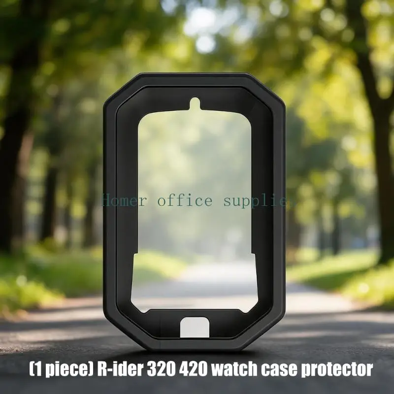 K43B Black Silicone Bike Computer Case for 320 420 Devices, Close Body Shell for Training Days, Shelf Storage, and Routine Carry