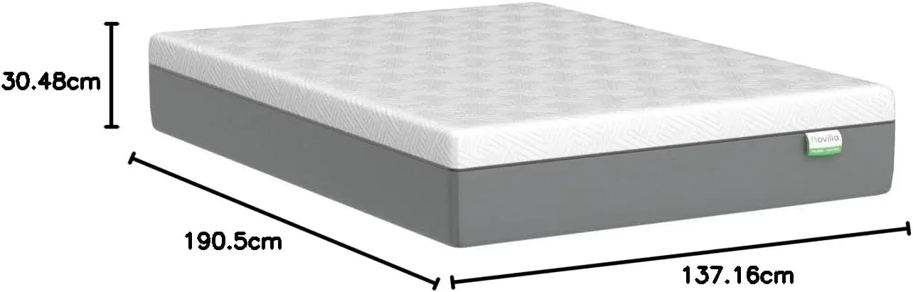 Materasso completo, materasso full size in memory foam gel da 12 pollici per una notte fresca e sollievo dalla pressione, sensazione media di peluche con isolamento del movimento