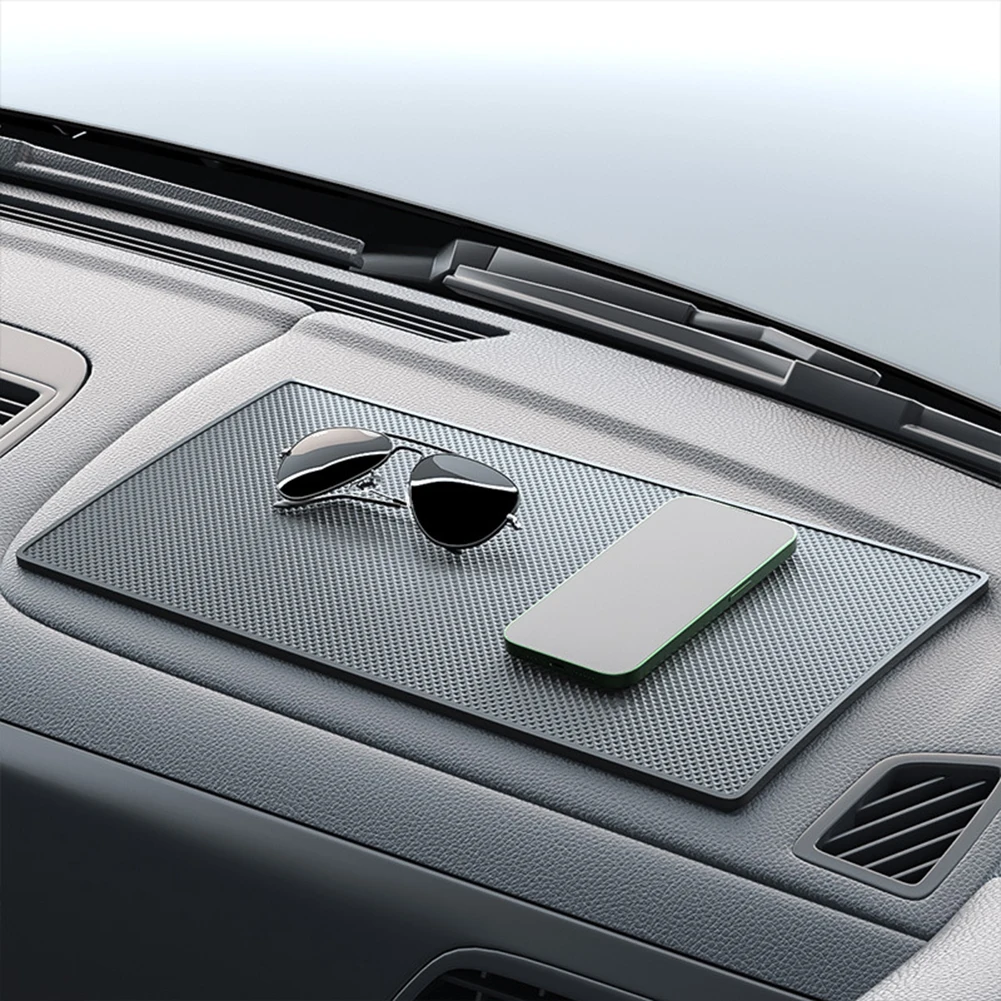 Silicone Dashboard Catcher Mat for Cars Enabling Controlled Placement of Everyday Essentials on Front Dashboard Areas