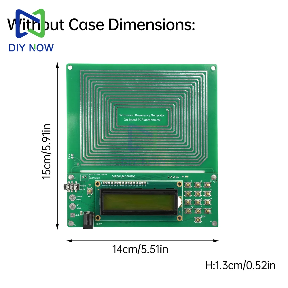 0.01Hz~100000Hz FM Schumann wave generator Digital circuit pure sine FM signal generator Power supply interface Dc 5.5*2.1