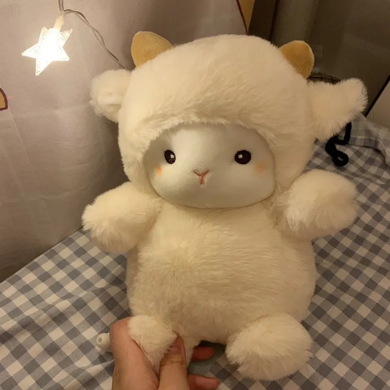 

20cm INS Soft Sweet Little White Sheep Plush Toys Pink green with bow cute Sheep animal gifts, birthdays and ChristmasFor Kid