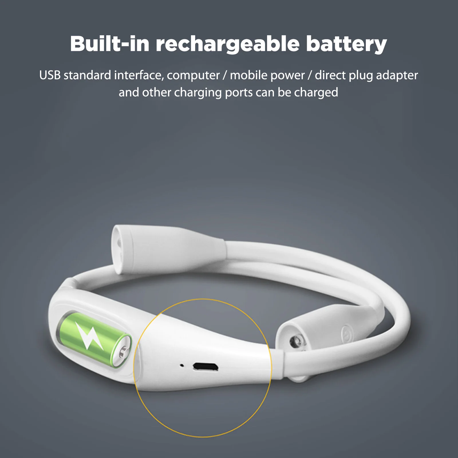 

Нашейный светильник-лампа с плавной регулировкой яркости, защитой глаз и поворотом на 360 градусов, для работы и занятий спортом