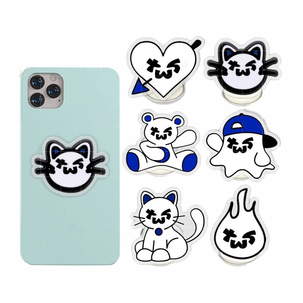 

KPOP TWS Smarttok Acrylic Phone Holder Stand Cartoon Animals Extension Ring Finger Grip Dohoon Shinyu Youngjae Fans Support Gift