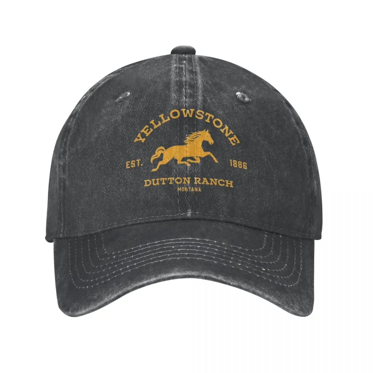 Yellowstones Dutton Ranch Men Women Baseball Cap Horse Distressed Washed Caps Hat Vintage Outdoor Activities Snapback Hat