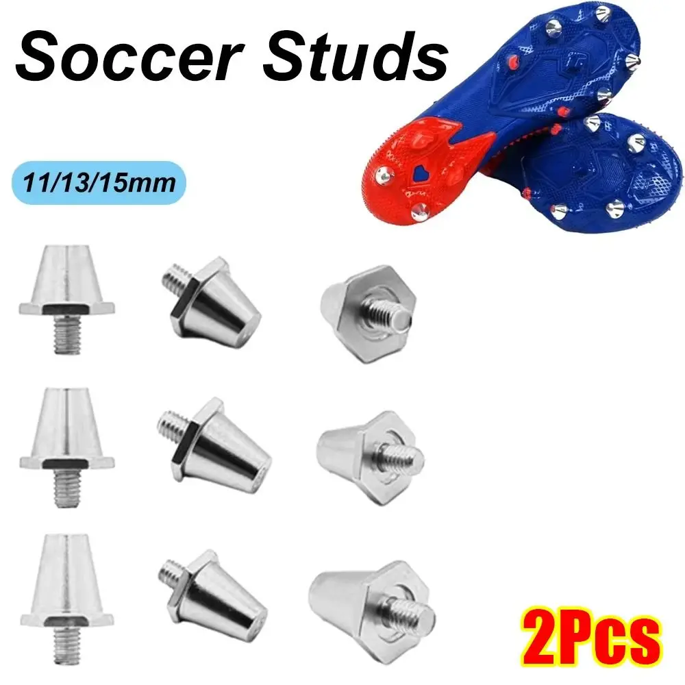

2Pcs Durable 11/13mm Football Boot Spikes Non Slip Aluminum Soccer Shoe Studs M5 Thread Soccer Boot Cleats for Athletic Sneakers