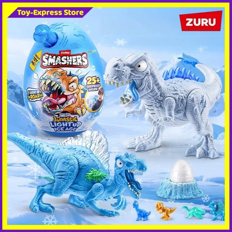 

Игрушки-сюрпризы ZURU Smashers: Мега-набор «Юрский период» со светящимися динозаврами, игрушки для детей, таинственная коробка, подарок на день рождения