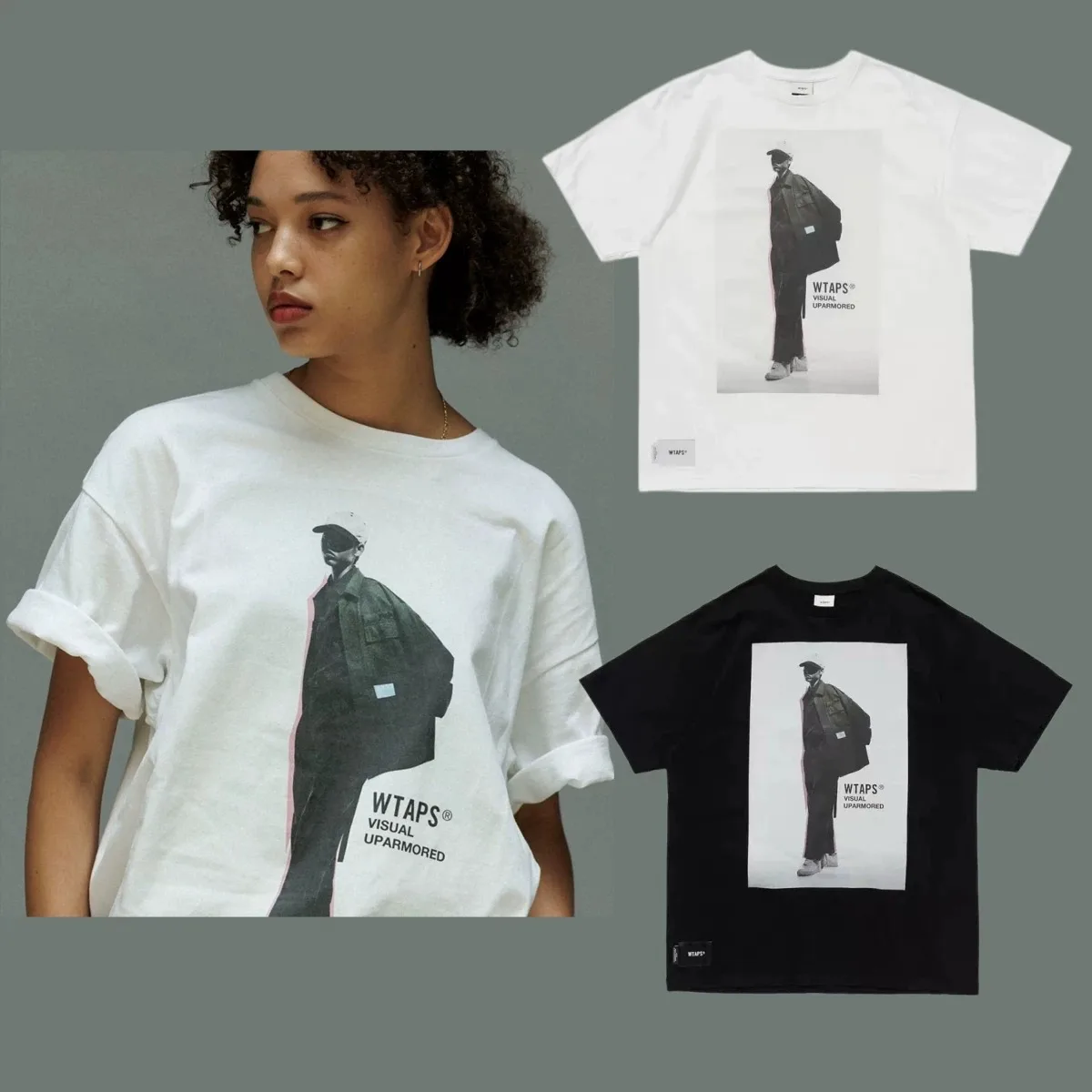 WTAPS Men's Women's Printed T-Shirt Japanese Casual Streetwear Oversized Cotton Crewneck Short Sleeve Unisex Summer Fashion Top