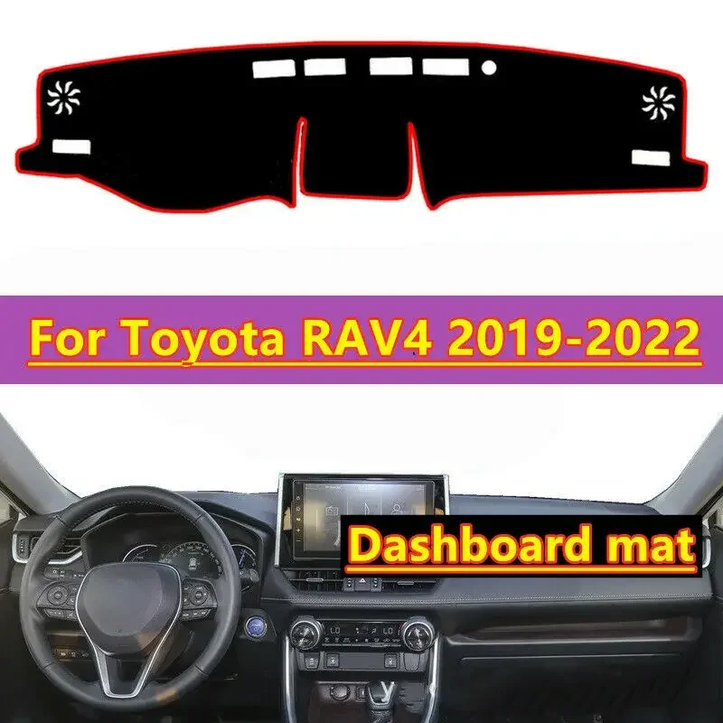Dash Mat Dashboard Pad Dash Mat Dashmat Carpet Anti-UV Anti-slip Car Dashboard Cover Mat Carpets For Toyota RAV4 2019-2022