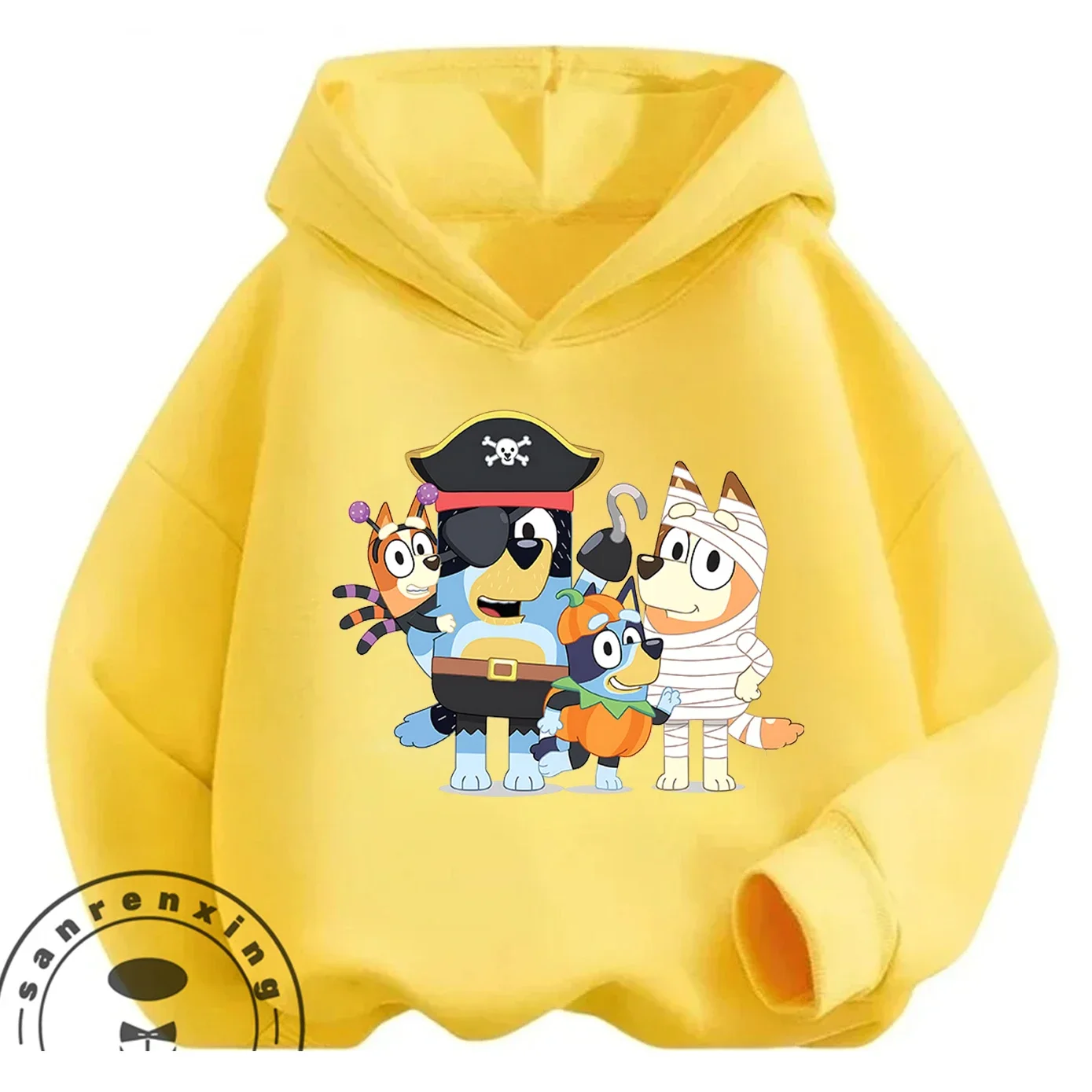 Kids Fashion Hooded Sweatshirt Bluey Cute Kawaii For Boys G…