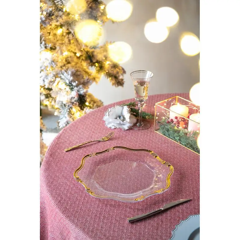 8 عبوات من أطباق الشاحن البلاستيكية، مقاس 13 بوصة، أدوات مائدة أنيقة لتناول الطعام، مثالية للمناسبات والحفلات #1