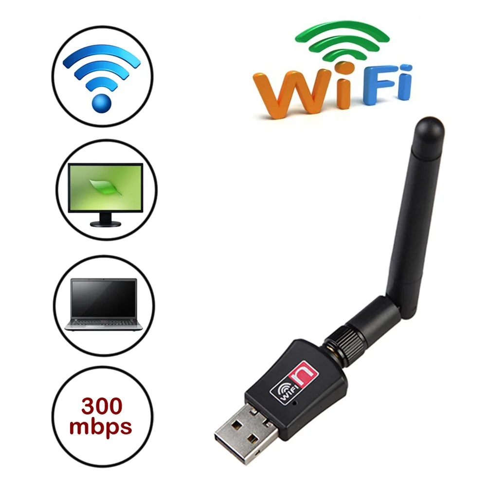 300 Mbps USB WIFi Adapter/USB2.0 wireless network card With RTL8192EU External 2DBI antenna For Windows XP/Vista/7/8/10