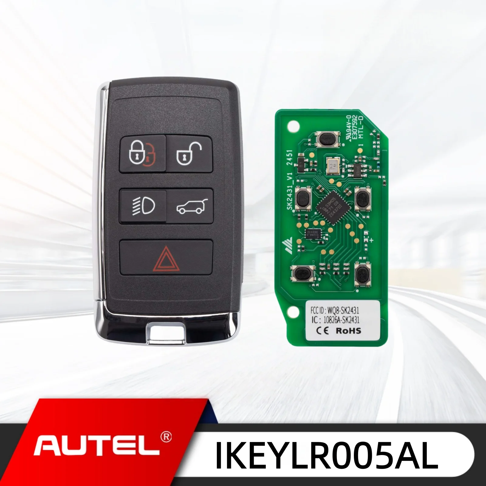 1 قطعة Autel IKEYLR005AL صالح لاند روفر نمط مفتاح ذكي 315/433 ميجا هرتز 5 زر