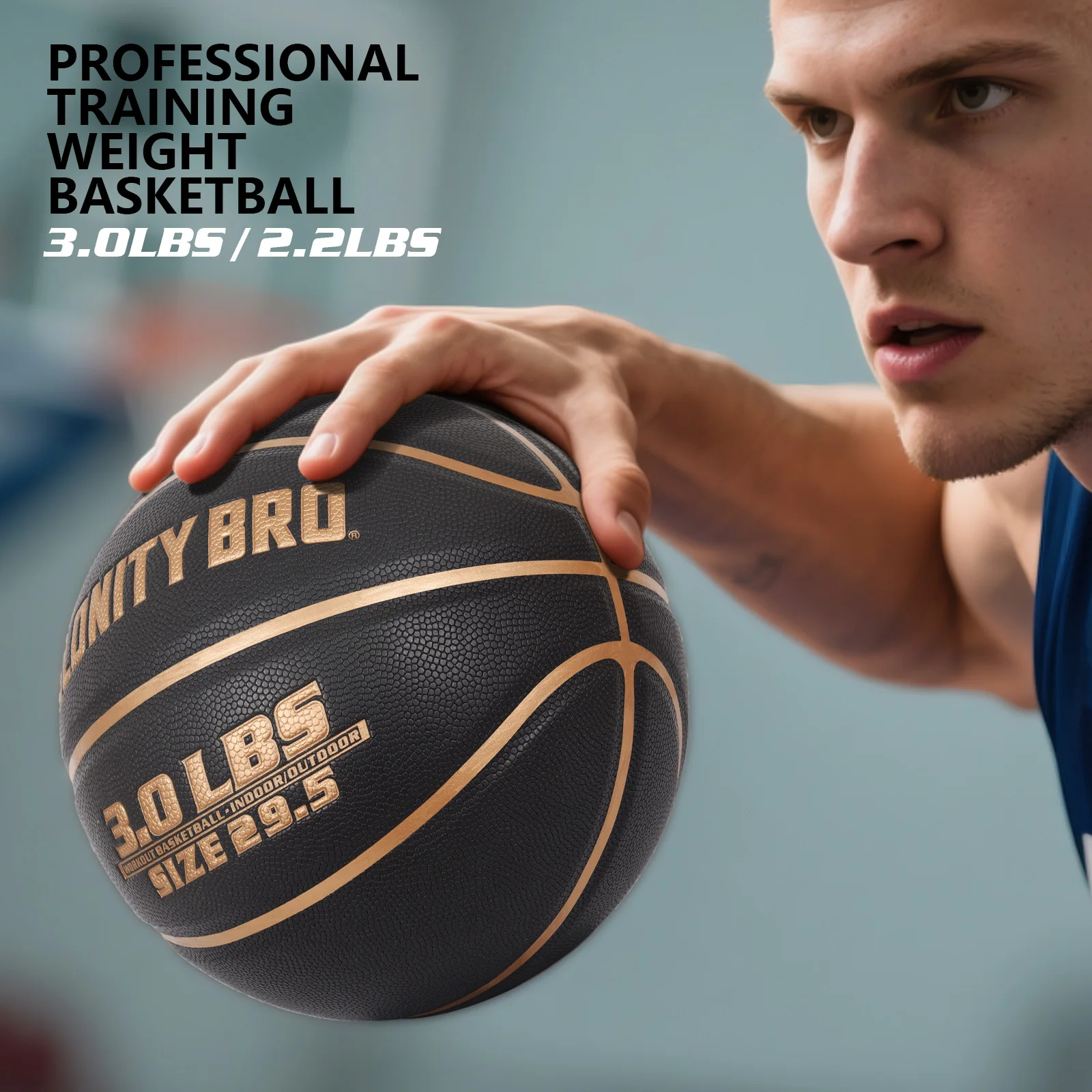 Weighted Heavy Training Basketball 6/7,28.5''/29.5''Men's&Women's,Composite Leather In&Outdoor For Dribbling,Passing& Rebounding