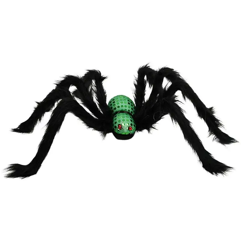 

Halloween Hairy Spider 29.5 Inches Hairy Realistic Creepy Large Spider Scary Furry Spider Props For Indoor Halloween Decoration